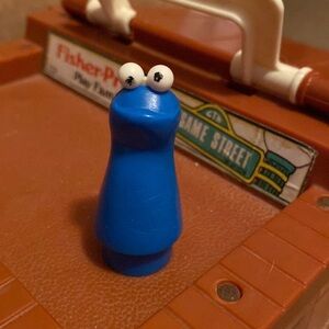 VINTAGE 1980s 80s 1984 COOKIE MONSTER Fisher-Price Sesame Street Little People